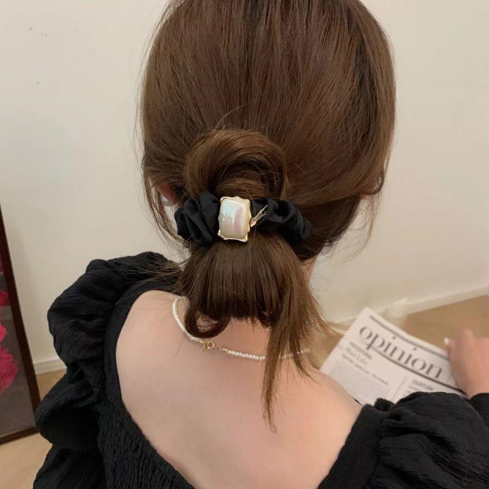 Dây Cột Tóc Đuôi Ngựa Bằng Vải Hình Vuông / Trái Tim Thời Trang Ngọt Ngào WMES15H