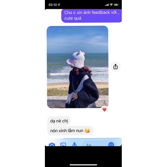 Nón tai gấu len nhung dễ thương handmade