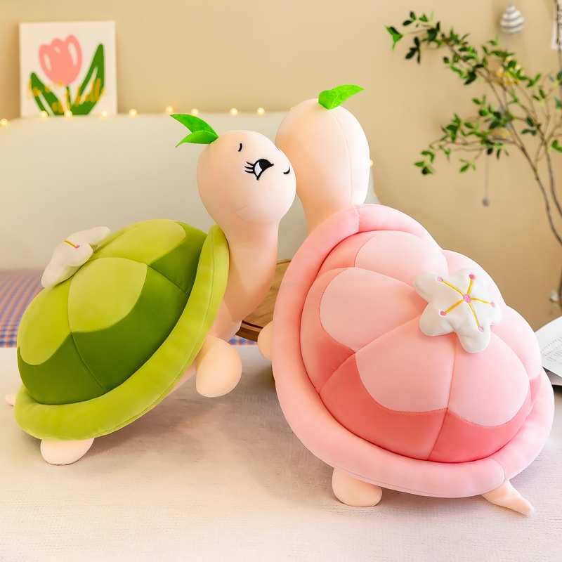 Rùa bông đáng yêu làm gối ôm, trang trí, quà tặng xinh xắn cho bé, size 35cm - 50cm