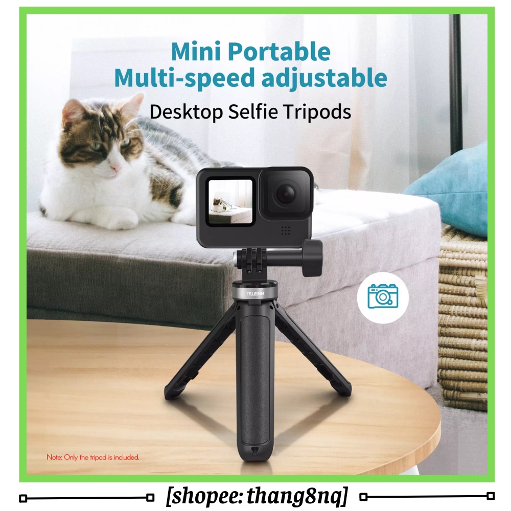 Gậy tripod MT-09 Telesin, tripod nhỏ gọn cho gopro, action cam