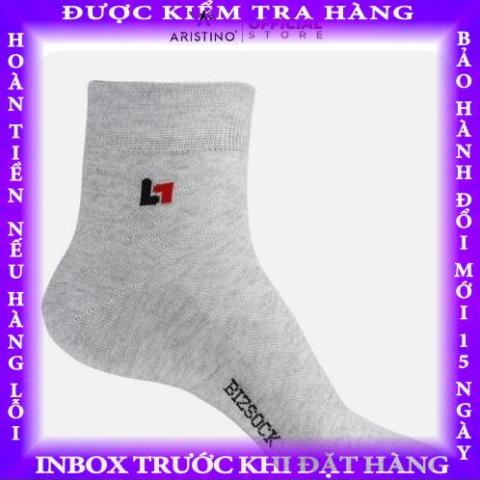 Tất vớ nam ARISTINO Bizsock BZS00408 cổ trung họa tiết đan chéo kháng khuẩn khử mùi tốt quocdoanh