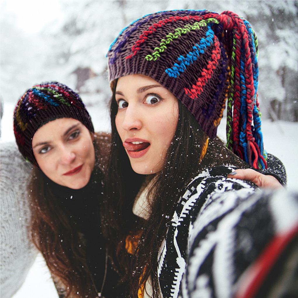 Mũ beanie Co Giãn Đội Tóc Giả Thắt Bím Dùng Hóa Trang Cho Người Lớn