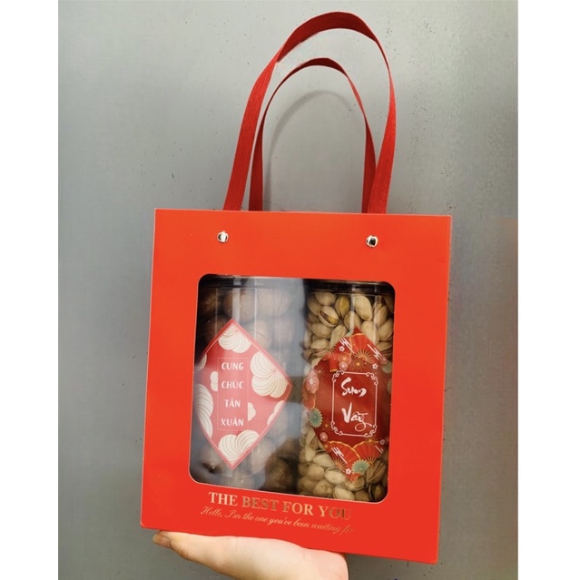 100 tem dán decal sticker năm mới màu đỏ tem Tết Happy New Year