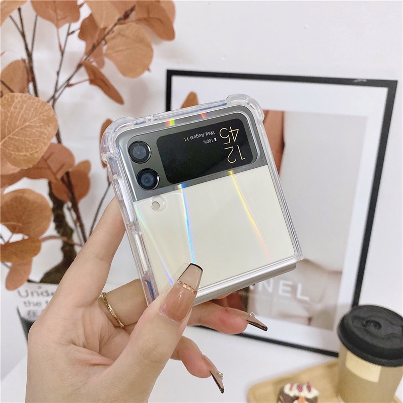 Ốp Điện Thoại TPU Mềm Chống Sốc Màu Laser Cho Samsung Galaxy Z Flip 3 5G Flip 3 Zflip3 Z3 Z Flip 4 5G Flip 4 Zflip4 Z4 Flip 3 Z Flip 4