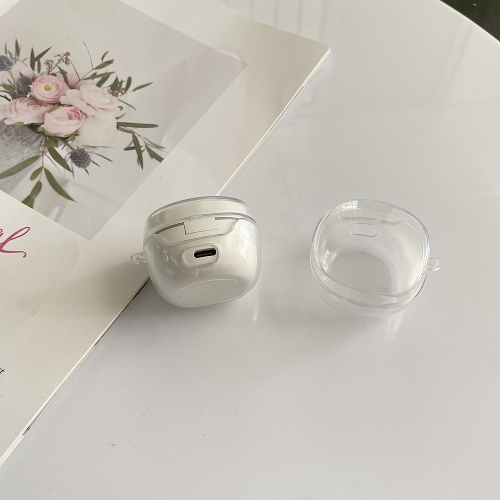 Ốp Điện Thoại Silicon Mềm Trong Suốt Có Móc Khóa Hình Trái Tim Cho Samsung Galaxy buds live / buds2 / buds Pro / buds2 Pro