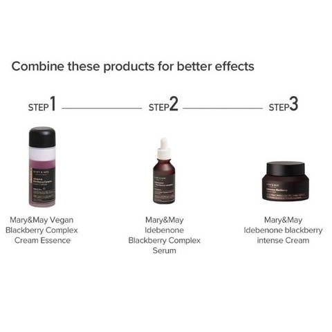 Tinh Chất Làm Mềm Da Chống Lão Hóa Mary & May Vegan Blackberry Complex Cream Essence 140ml