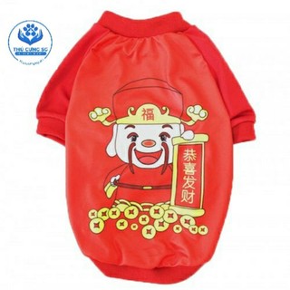 Áo tết thần tài cho chó mèo