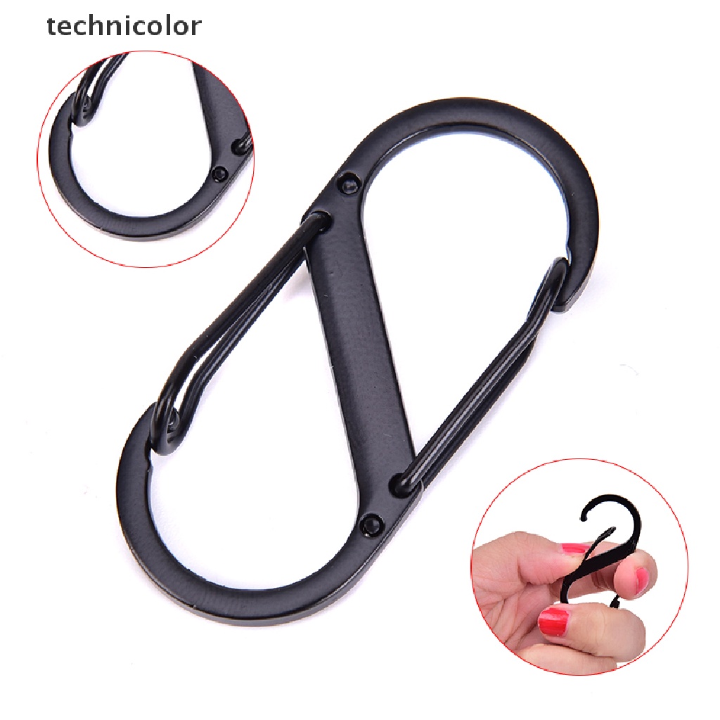 1 Móc Khóa Chữ S Bằng Thép Không Gỉ Nhiều Màu Sắc Dùng Trong Hoạt Động Ngoài Trời