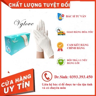 [ HÀNG CHUẨN CÔNG TY ] Găng tay y tế có bột VGLOVE hộp 100 chiếc