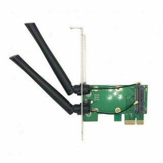 Card WiFi PCI-E Express + 2 Ăng-Ten Mở RộNg Cho PC