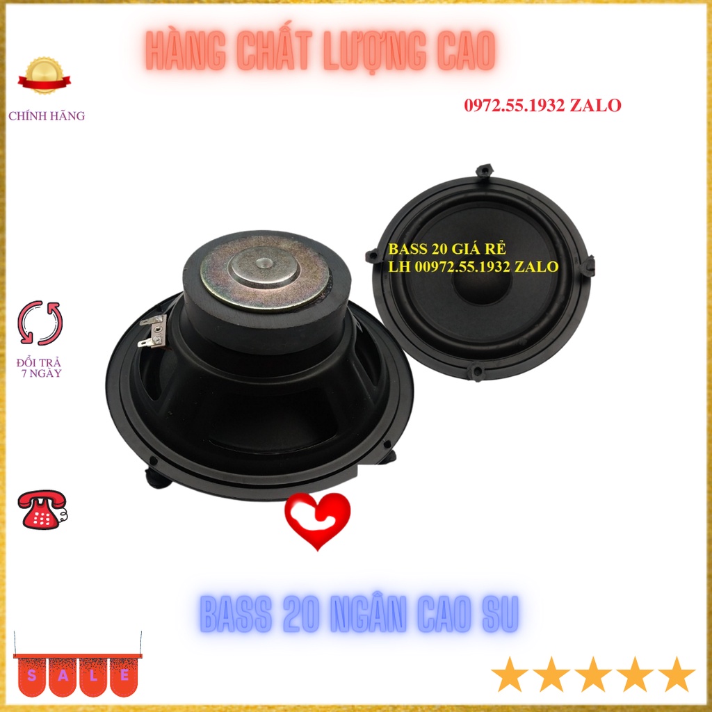 Củ loa bass 20 gân cao su công suất 200W giá rẻ -1 chiêc