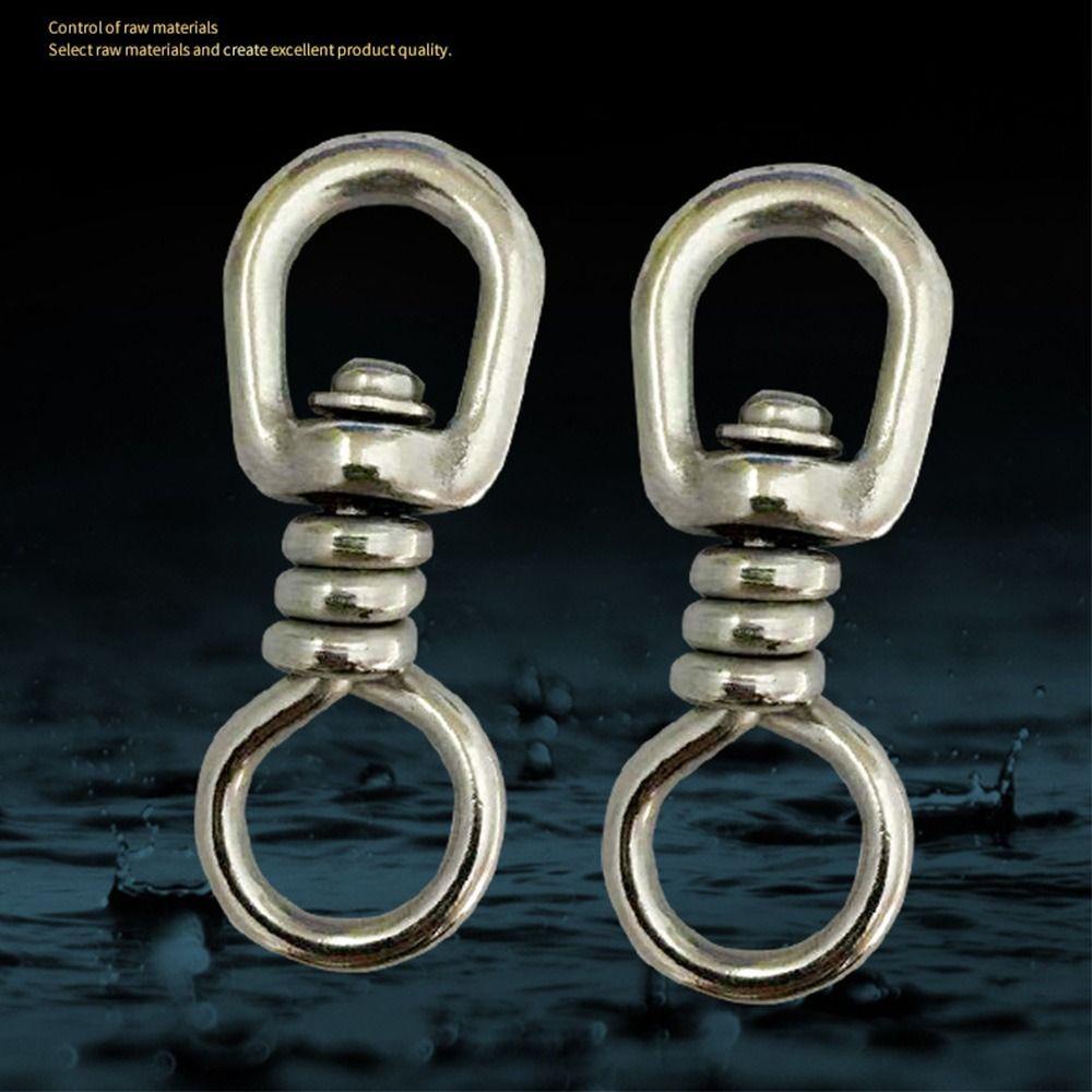 Gogoup 10 cái đầu nối câu cá với pin vòng rắn 5 kích thước bóng nặng