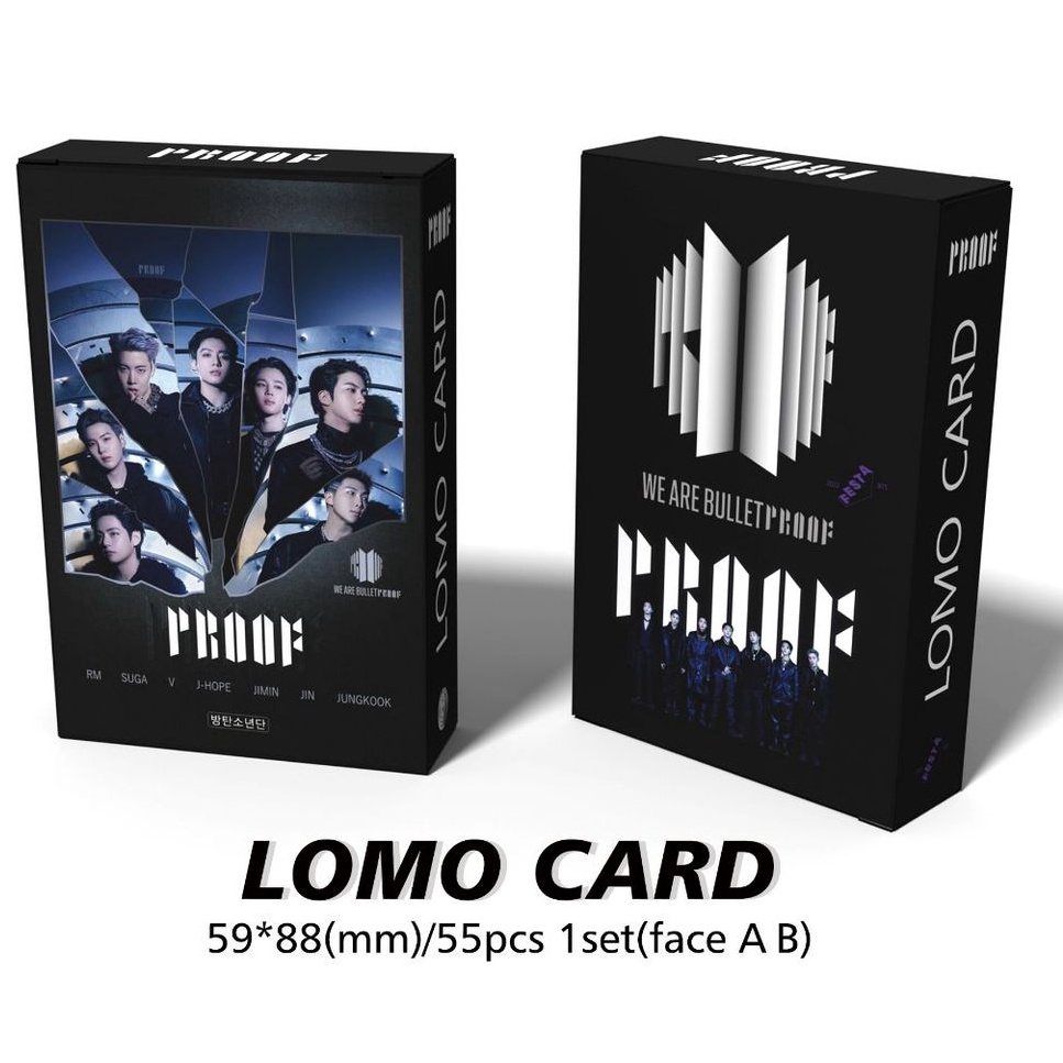 Hộp 55 Thẻ BTS Proof Album Lomo Card Photocard Postcard