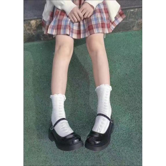 🌷 Giày oxford đế cao quai ngang da bóng dễ phối đồ ulzzang