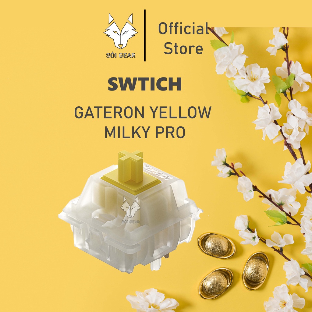 Công tắc bàn phím cơ Gateron Yellow Milky Pro