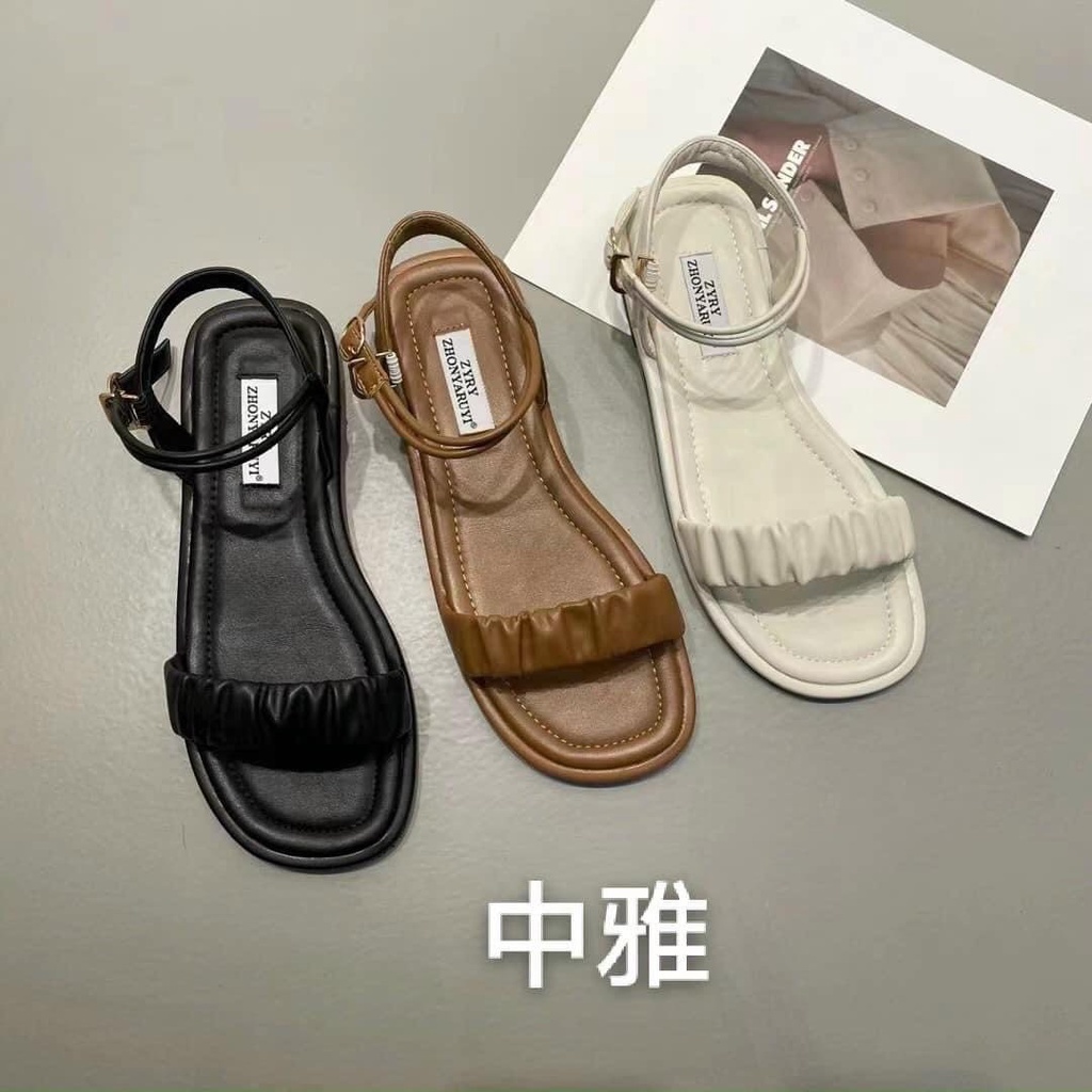 SANDAL Nữ Quai Nhún Hở Gót Thời Trang Ulzzang giaydepxinh.dangmi SD-0319