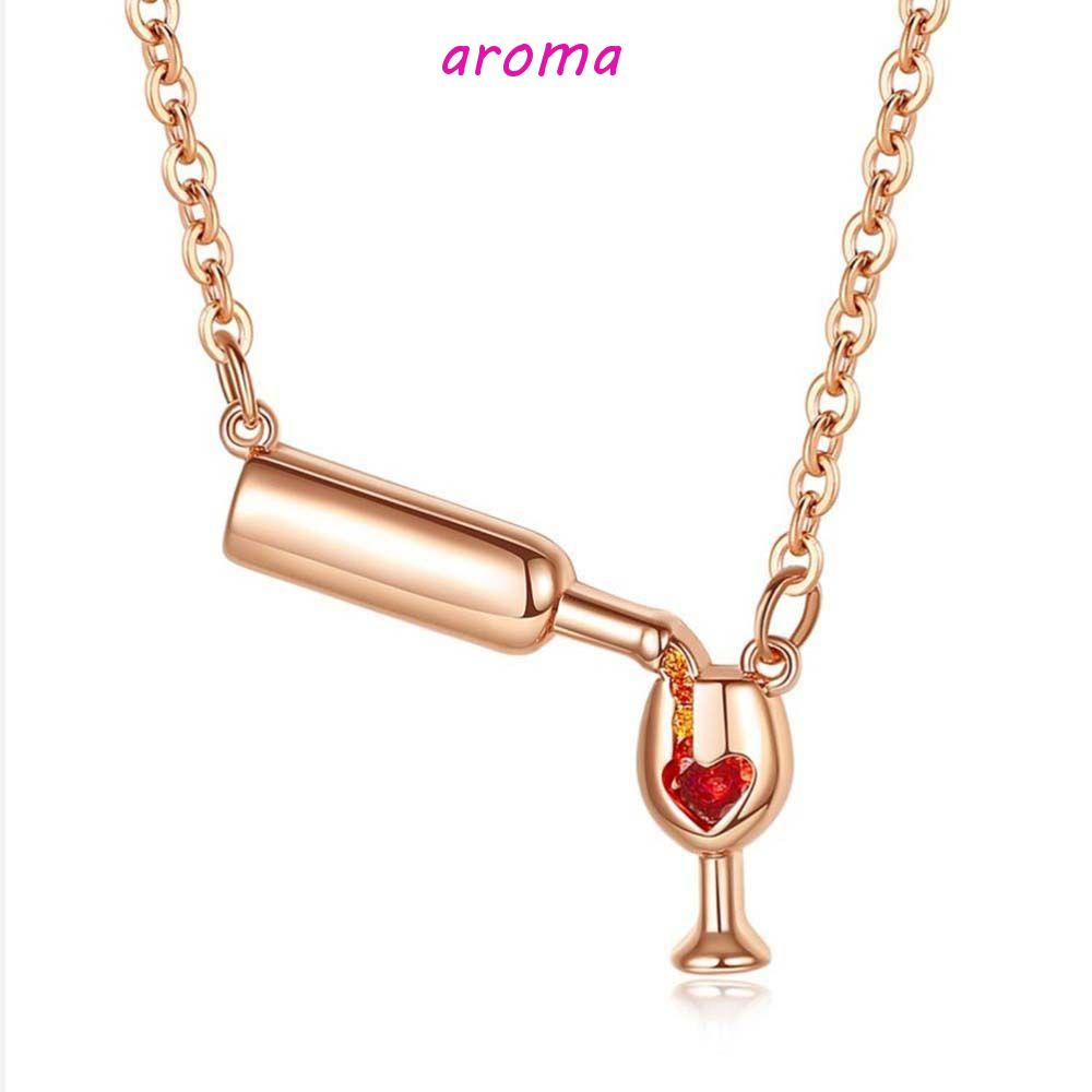 Vòng cổ Mặt Đồng Hồ Cát Đính Đá Zirconia Thời Trang|Mặt Vòng cổ Hợp Kim Hình Chai Thủy Tinh Màu Sắc Độc Đáo