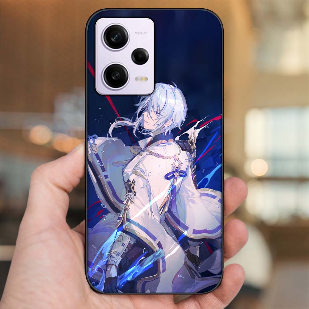 Ốp lưng Xiaomi Redmi Note 12 viền đen in hình Kamisato Ayato Genshin Impact