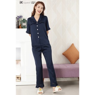 Bộ lụa cộc tay quần dài IK 0859