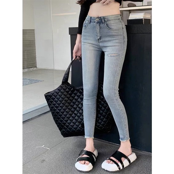 Quần Jean ôm nữ cạp cao mẫu mới siêu xinh phù hợp nhiều phong cách sang chảnh