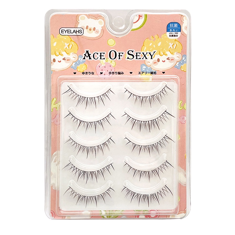 Set 5 Cặp Lông Mi Giả x5 Mỏng Và Tự Nhiên
