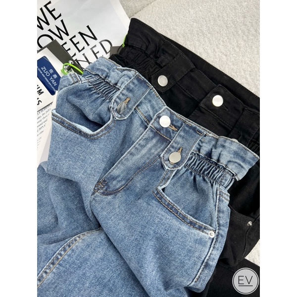 CHÂN VÁY JEANS DÁNG DÀI CHUN EO HÀNG QCL1 MS25177