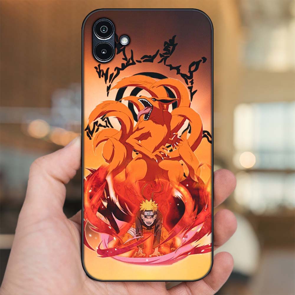 Ốp lưng Samsung A04 viền đen in hình Uzumaki Naruto
