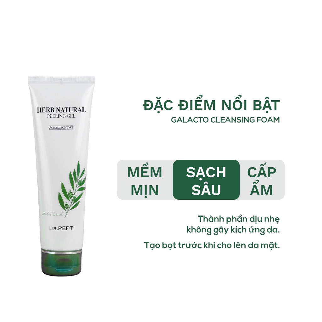 Tẩy Da Chết Mịn Và Sáng Da Dr.Pepti Herb Natural Peeling Gel 130ml - Bebeau