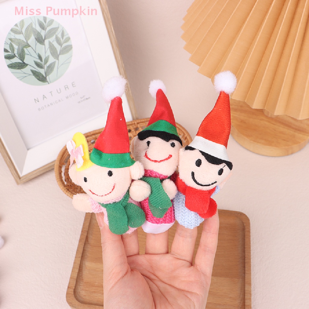 Bộ 6 Con Rối Đeo Ngón Tay Hình Thành Viên Gia Đình Bằng Vải Nhồi Bông Dễ Thương Cho Bé