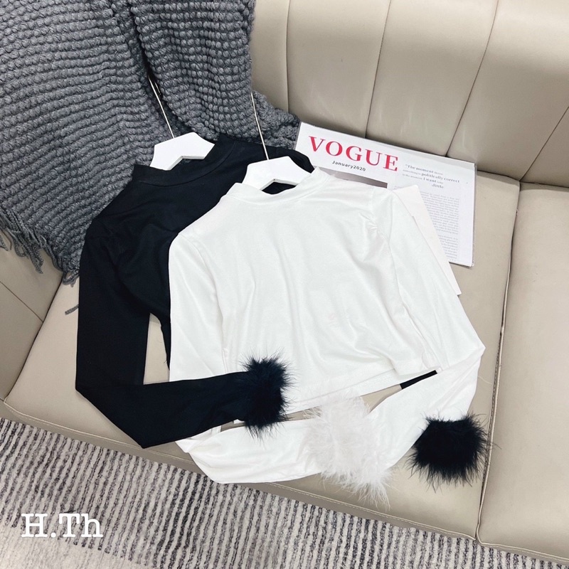 ÁO THUN ZIP TAY LÔNG VŨ CROPTOP SANG CHẢNG MS13010 (G3-4)