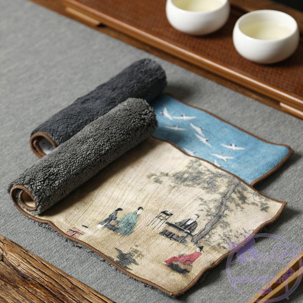 Bộ 3 Khăn Trải Bàn Trà Dày Dặn Chuyên Nghiệp Phong Cách Trung Hoa