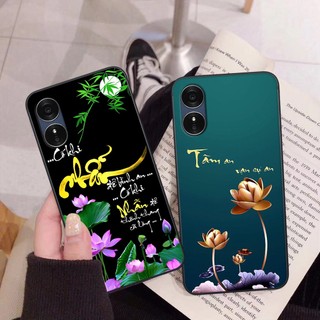 Ốp lưng Oppo A17 - A17k - Ốp Oppo in hình chữ thư pháp tâm an, cha mẹ , tài lộc đầy ý nghĩa