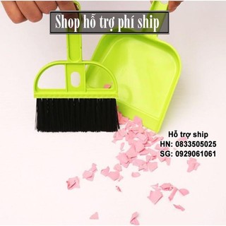 Bộ hót phân chó mèo kèm chổi MINI kiêm Hót kít chó (hanpet 4711792) kích thước 13x12cm