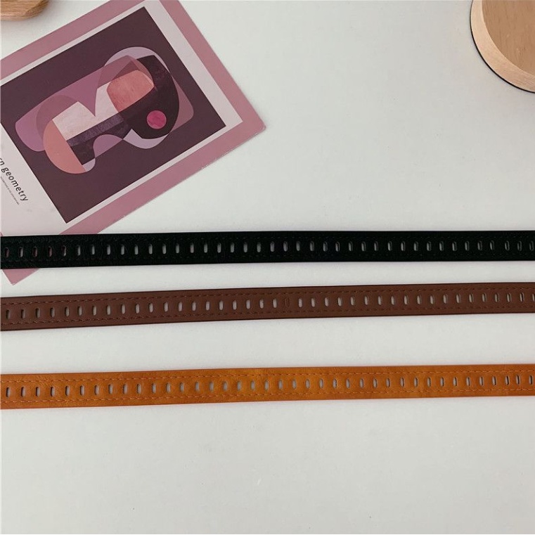 Thắt Lưng Mỏng Không Cần Đục Lỗ Thời Trang Mùa Hè Cho Nam Và Nữ