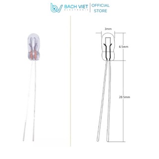 10 đèn sợi đốt halogen t3 3mm 12v 0.07a