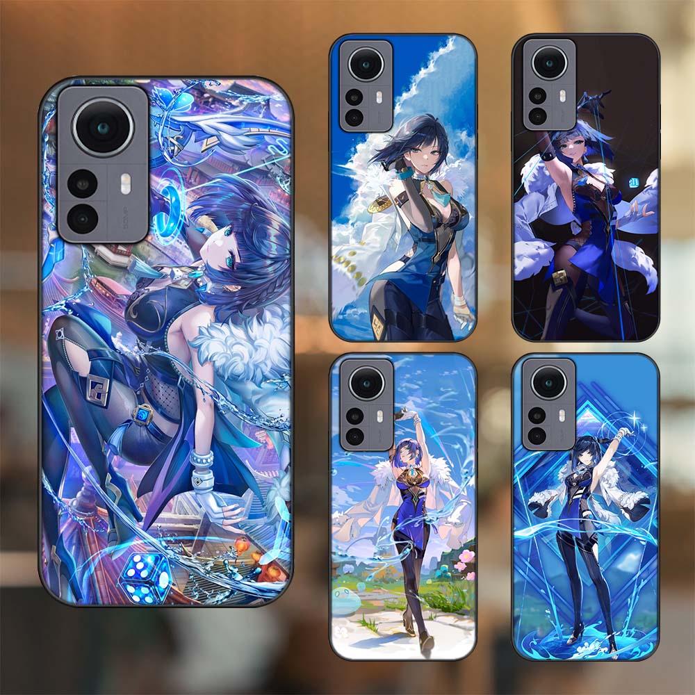 Ốp lưng Xiaomi 12 Pro 5G viền đen in hình Yelan Genshin Impact