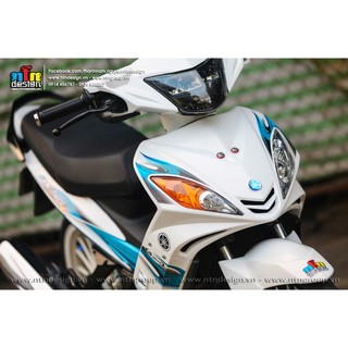 Tem Exciter 2008 - 2010 mẫu tem lửa (Xanh - trắng)