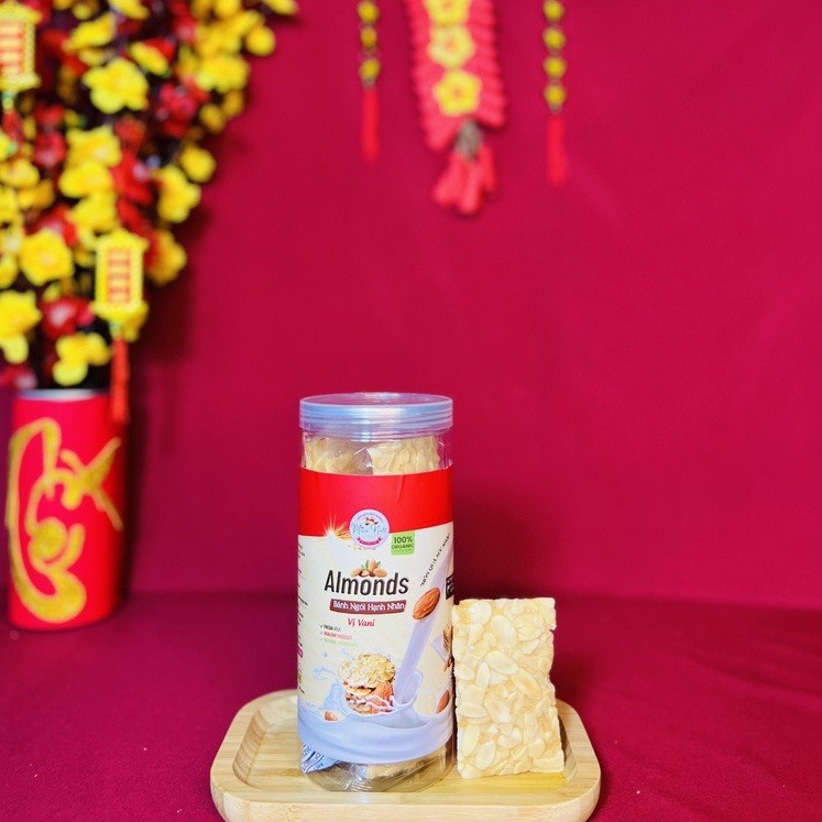 Bánh ngói hạnh nhân MIXU NUTS 250gr siêu hạt thượng hạng thơm ngon hỗ trợ ăn kiêng giảm cân khoa học hiệu quả A4