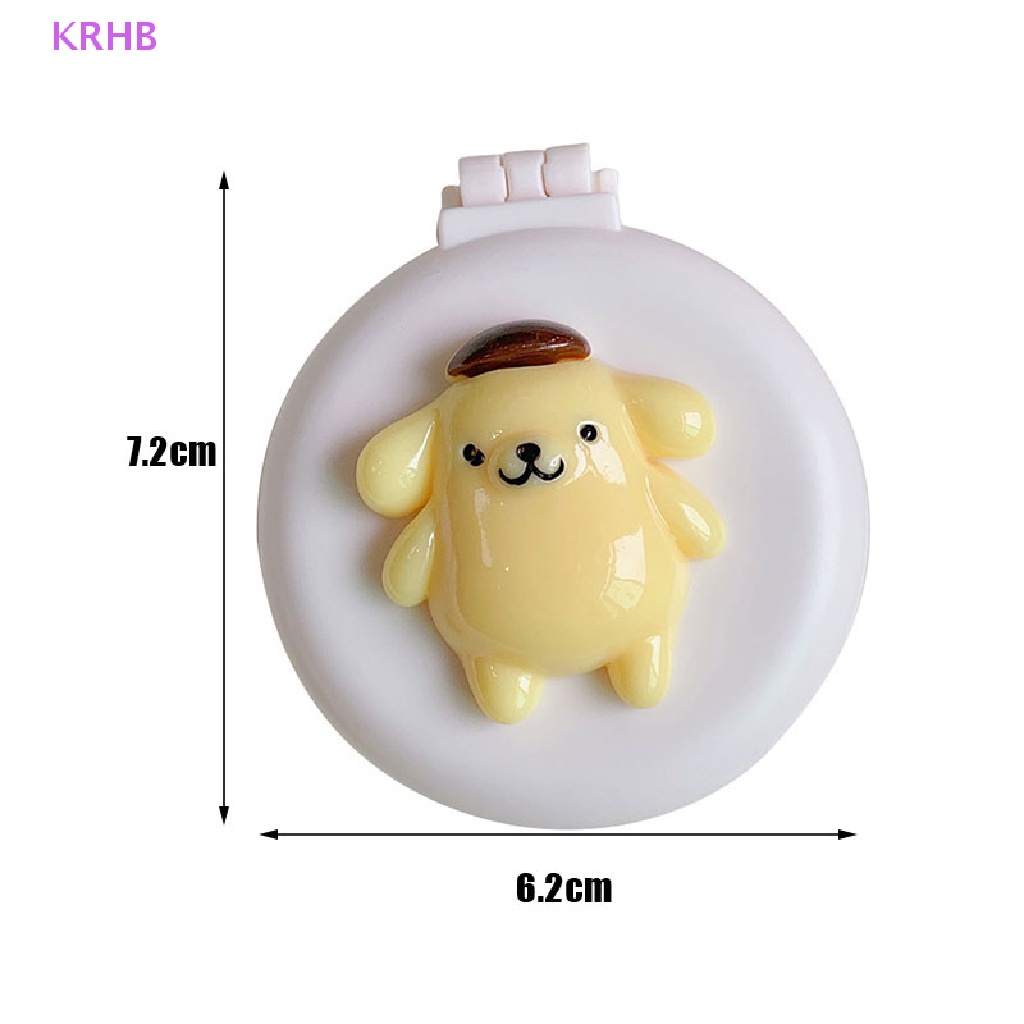 Krhb Lược Chải Tóc Đệm Khí Mát Xa Hoạt Hình Kawaii Kèm Gương Cầm Tay Dễ Thương Cho