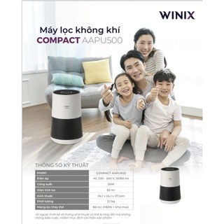 Máy lọc không khí winix compact aapu500 cho phòng 50m2