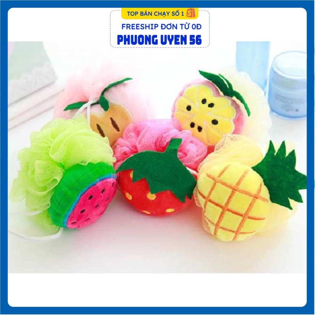 PVN3949  Bông Tắm Tạo Bọt Hình Trái Cây Đáng Yêu Hot T2 .