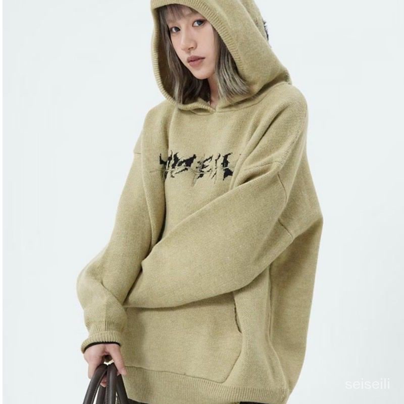 Áo Sweater Dáng Rộng Có Mũ Trùm Cỡ Lớn Phong Cách Hip Hop Đường Phố Hợp Thời Trang Cho Nam Và Nữ