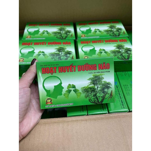 HOẠT HUYẾT DƯỠNG NÃO Đại Uy hộp 100 viên (Bổ não, cải thiện trí nhớ - tăng cường trí nhớ)