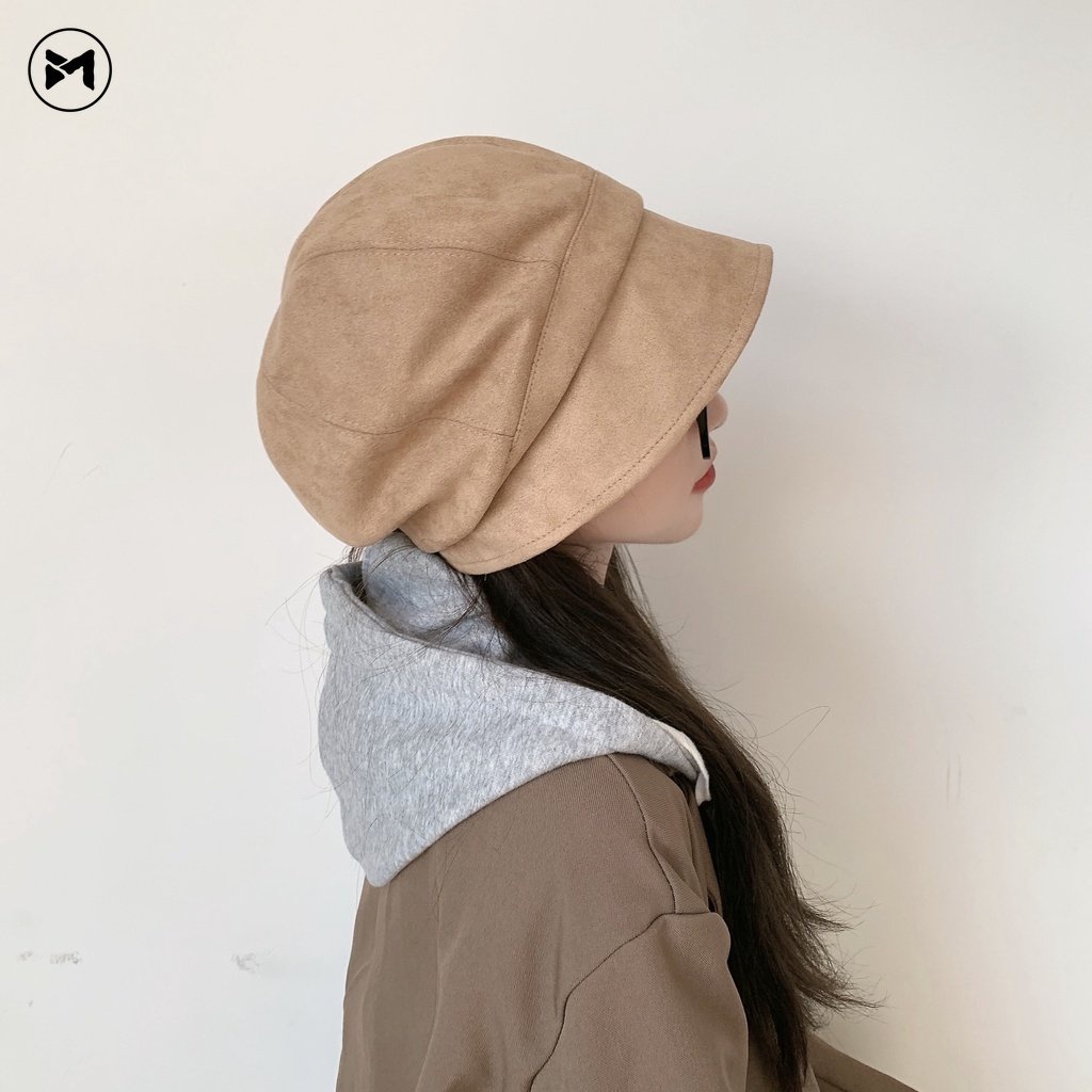 Nón Beret Da Lộn Phong Cách Nhật Bản Thời Trang Mới 2022 Cho Nữ