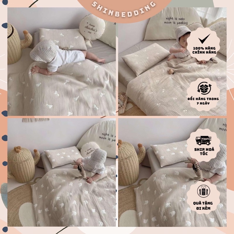 Set Bộ Vỏ Chăn Ga Gối Đũi Xô PC Hàn Quốc, Nhiều Hoạ Tiết (shinbedding)
