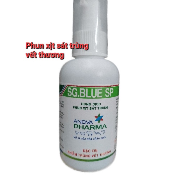 SG Blue SP 100ml  phun xịt vết thương hsd 23/10/2024