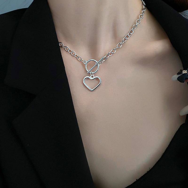 Vòng cổ Hình Trái Tim Phong Cách Hip Hop Thời Trang Cho Nữ