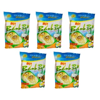 Combo 5 bịch bột bánh bò nướng/hấp có sẵn men hiệu hồng đào 1kg