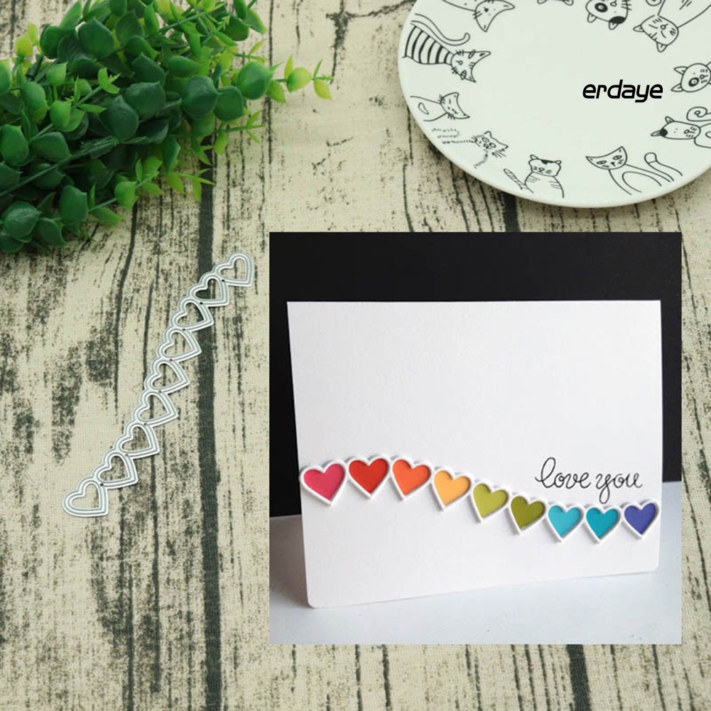 Khuôn Thép Cắt Hình Trái Tim Dễ Thương Dùng Để Trang Trí Thiệp / Scrapbook