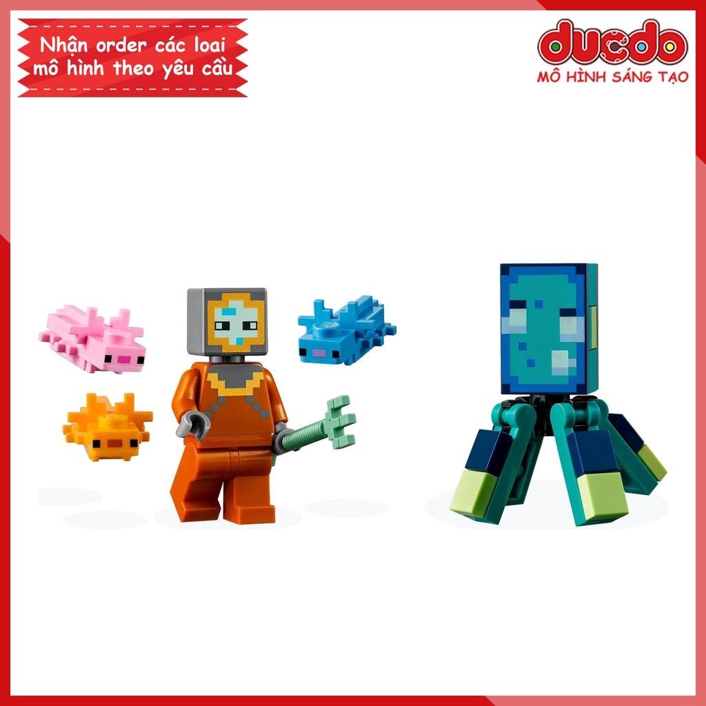 No 1079 Lắp ghép Minecraft Trận Chiến Giám Hộ Dưới Đáy Biển - Đồ chơi Xếp hình Mô hình 21180 BLA LRI TANK 60156